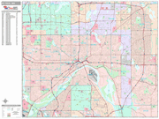 St. Paul Wall Map Premium Style